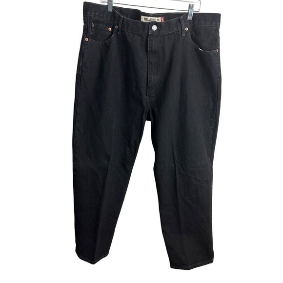 Levis Mens Relaxed Fit Black Denim Jeans Size 42 - Picture 6 of 14